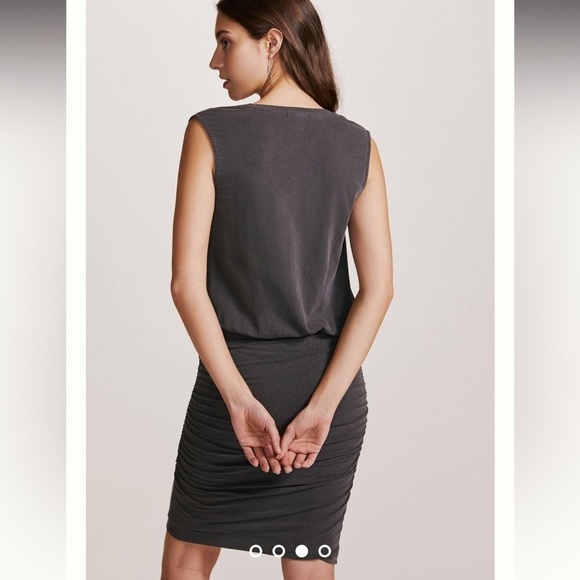 Anthropologie Sundry Pleated Shoulder Ruched Mini Dress Tank Sleeveless - Picture 7 of 15